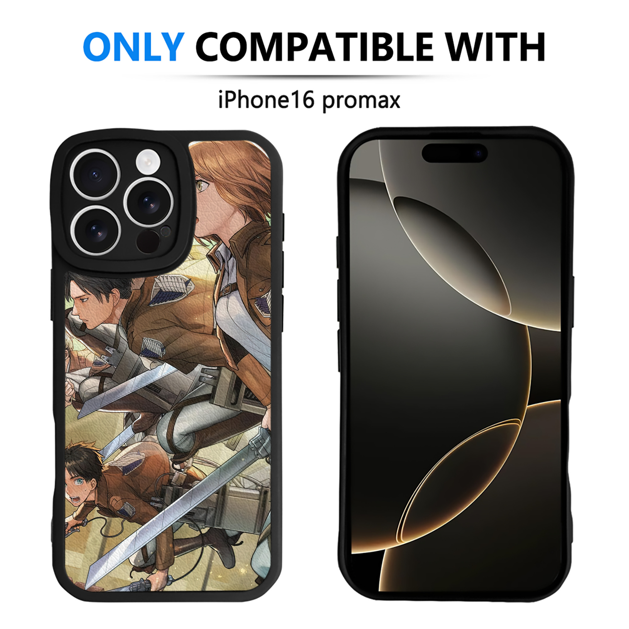 （画像用） 進撃の巨人 Attack on Titan 【iPhone 16シリーズ対応】シリコンスマホケース（レザー調） 材質：シリコン